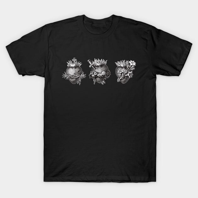 Sacred Hearts of the Holy Family T-Shirt by Beltschazar